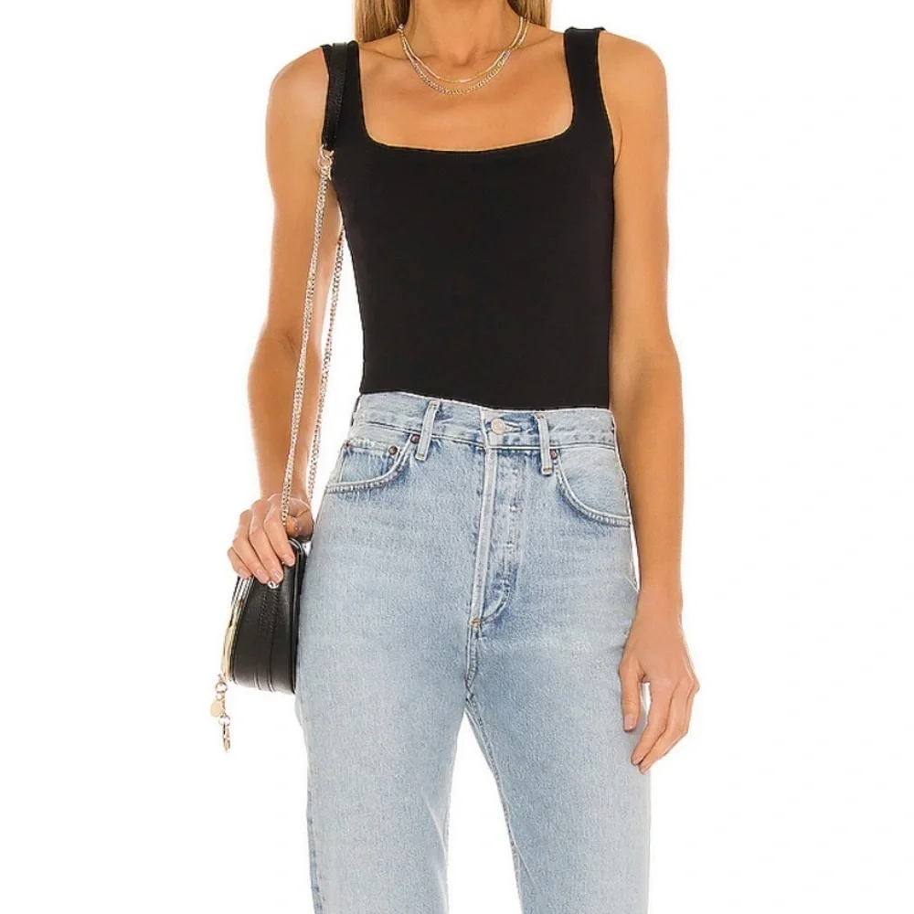 NWT Free People Square Off Cami / Black - Picture 1 of 4